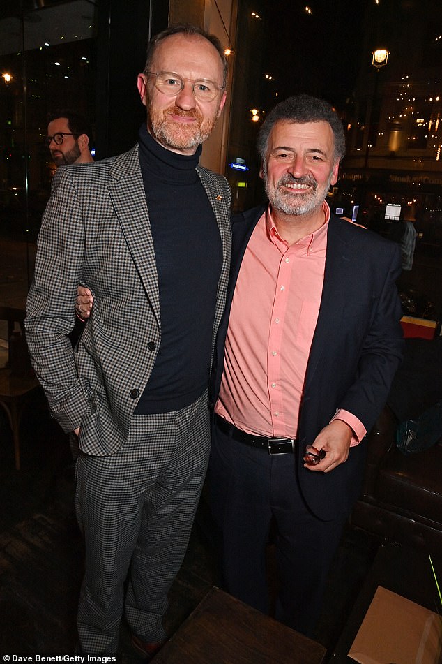 Brains: Amanda met with the Sherlock scribes for the role with Peter Moffatt (right) penning the script and Mark Gatiss (left) directing