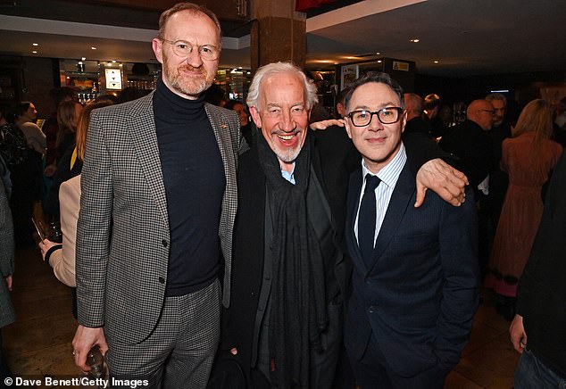 Friends: (from left to right) Mark Gatiss, Simon Callow and Reece Shearsmith