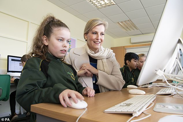 Sophie visited the school to open its new STEAM Lab, a space dedicated to science, technology, engineering, art and mathematics.