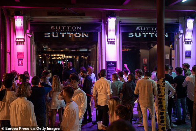 A highly respected Spanish news website reported earlier this month that Alves had been alone for 47 seconds in a bathroom at the Sutton nightclub (pictured) with the woman who accused him of sexually assaulting her after he left.