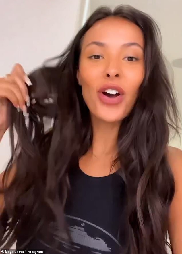 1674216513 350 Maya Jama dons a black crop top before appearing NAKED