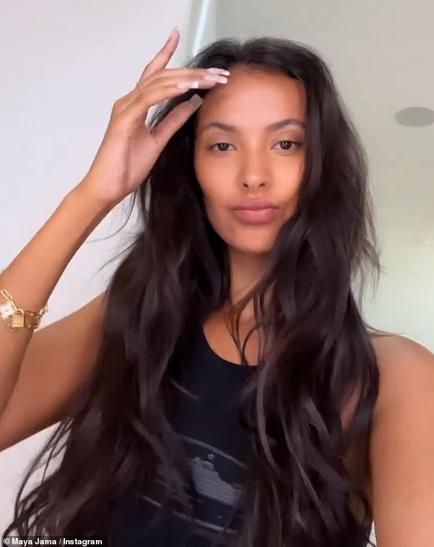 1674216517 814 Maya Jama dons a black crop top before appearing NAKED