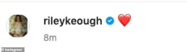 She simply captioned the post with a red heart.  It is the first time that Keough acknowledges the death of her mother.