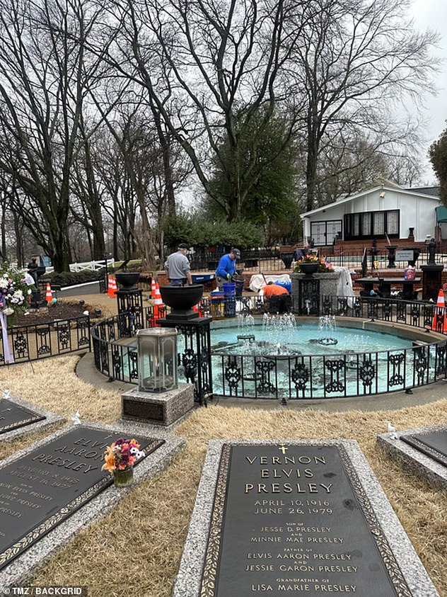 Presley was laid to rest at the family's Graceland estate before a celebration of life service Sunday at 9 p.m. She was buried next to her son, Benjamin Keough, who took his own life in 2020, and in front of his famous father Elvis.