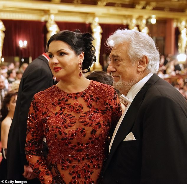 Plácido Domingo attended the ball where he performed with the Russian-Austrian soprano Anna Netrebko