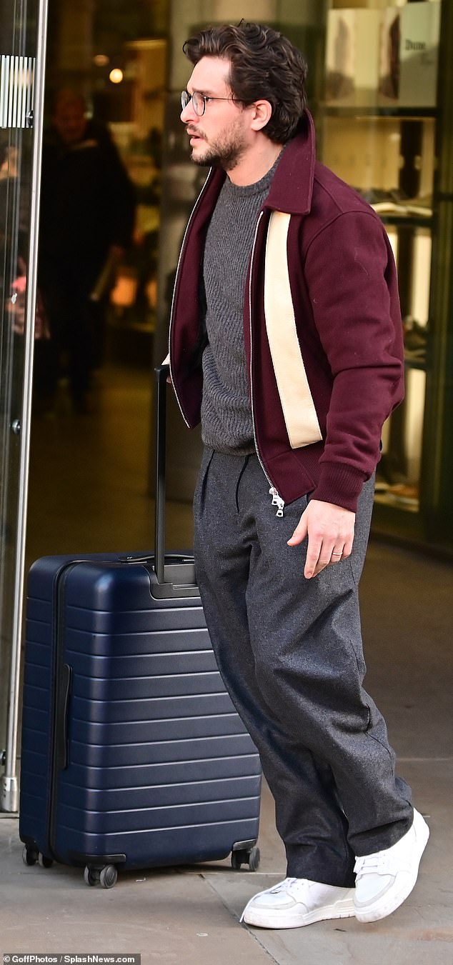 Laid back: The couple, who married in 2018, looked casual as they left the Eurostar terminal at Kings Cross St Pancras