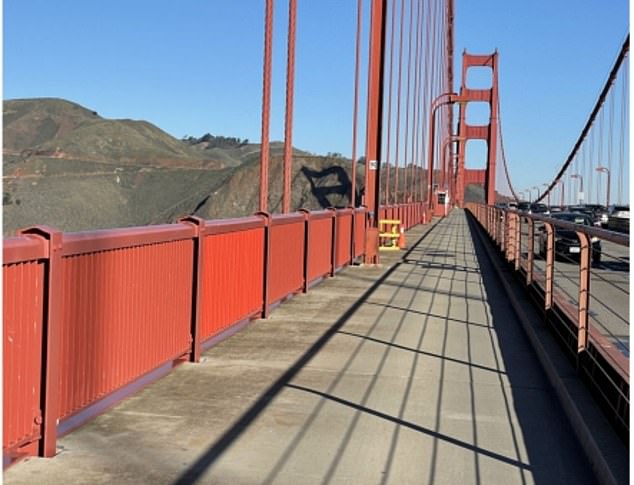 The noise is caused by high winds blowing through the suicide deterrent rails added to the San Francisco bridge in 2020