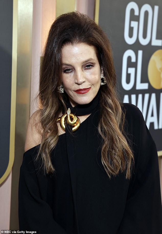 Lisa Marie's last public appearance was at the Golden Globes just two days before her death.