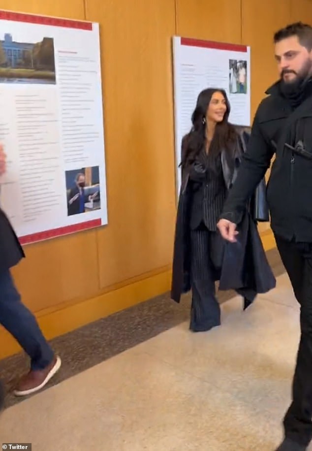 Success story: The reality icon visited the Boston business school for a two-hour session in which she delved into her success with her popular shapewear brand SKIMS, according to TMZ