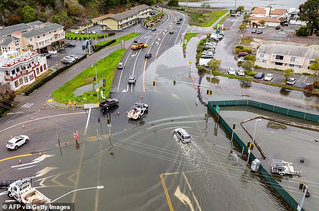 People are building barriers of sandbags along the coast in fear of the 'king of tides' set to flood the western shores.