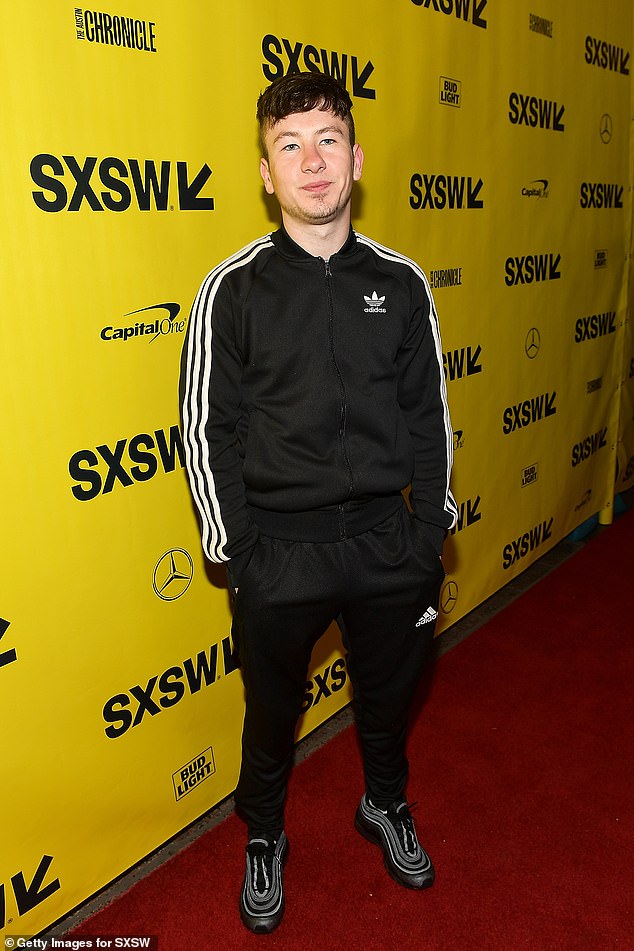 Growing up, Keoghan had his eyes set on making it as a boxer, who still plays at an amateur level, or as a footballer (Pictured: Barry Keoghan attends the "american animals" Premiere 2018)