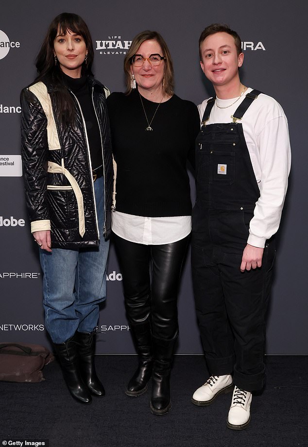 Director's Chair: The longtime leading lady also struck a few poses with the documentary's director, Nicole Newnham (center), who is an Oscar-nominated and Emmy-winning filmmaker.