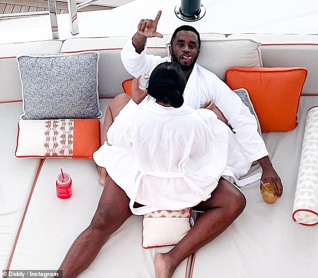 Holding it back: Diddy has remained silent so far about his new trending name.  He and Yung Miami have been in an open relationship for the past two years.  