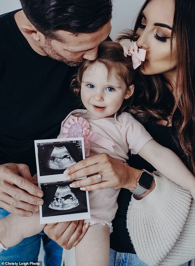 Good news: Former MMA fighter, 47, and influencer Nikki, 36, who welcomed daughter Anastasia in 2021 after a seven-year IVF battle, say they can't believe they're expecting a non-twin identical