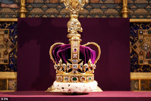 King Charles will wear the St. Edward's Crown, which was made in 1661 for the coronation of King Charles II.