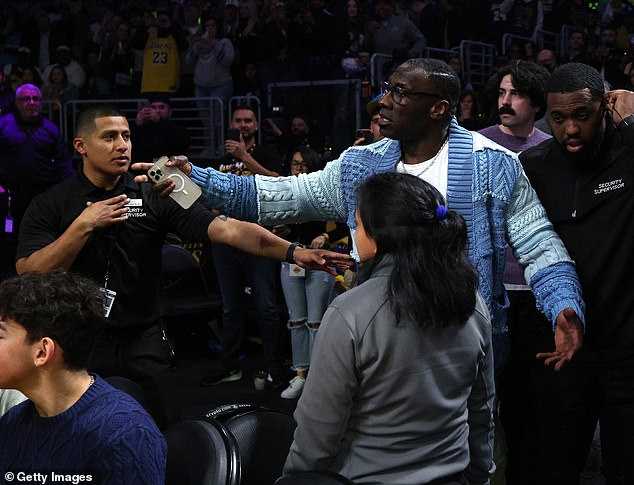 Sharpe was seen singing with Grizzlies veteran Dillon Brooks as the players made their way to the locker room.  Memphis center Steven Adams appeared to take offense and confronted the 54-year-old Sharpe, who refused to back down.