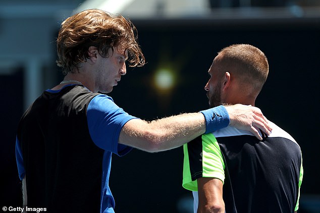 The opponents took the time to have a friendly word after the match, which showed that sportsmanship is truly alive at the Australian Open.