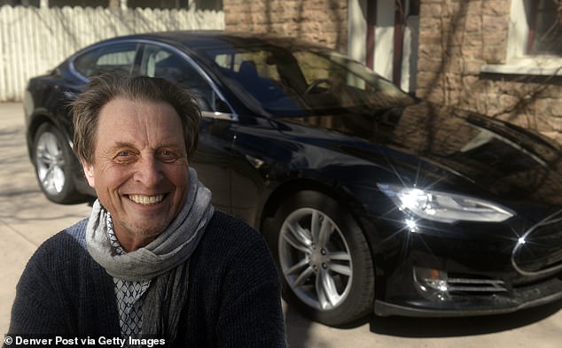 Errol Musk is pictured in March 2014, visiting his son in Boulder, Colorado.