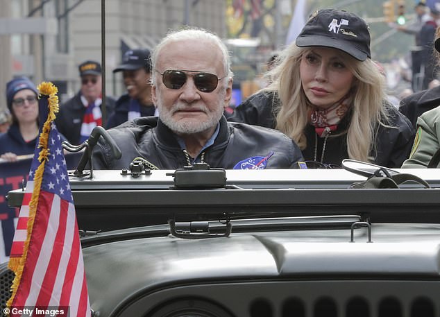 Faur, 63, currently works as the executive vice president of Buzz Aldrin Ventures LLC, with her LinkedIn page listing that she has worked for the company since 2019. Here she is with Aldrin on Veterans Day in 2019