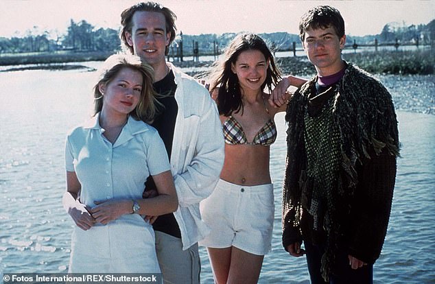 Award Winners: During its run, the show itself racked up fourteen award nominations and amassed an average of six million viewers in its first season;  (ID) Holmes, Van Der Beek, Michelle Williams and Joshua Jackson in the 1998 promotional image