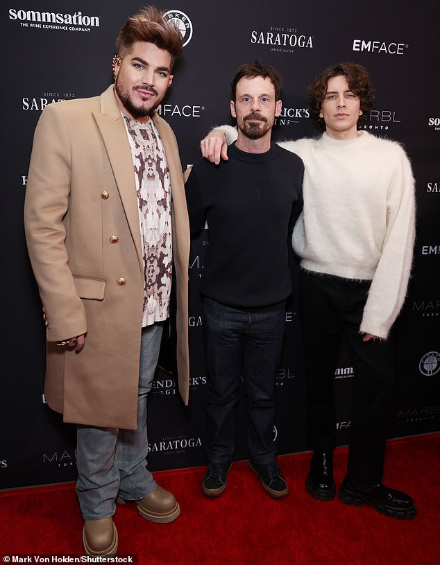 What a night!  Many names walked the red carpet, including (from left) Adam Lambert, Scoot McNairy and Cody Fern, who are at the festival in support of their film Fairyland.