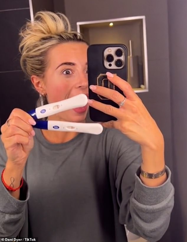 Exciting: In the clip shared on TikTok, the Love Island star also showed the moment she found out about and attended her first ultrasound