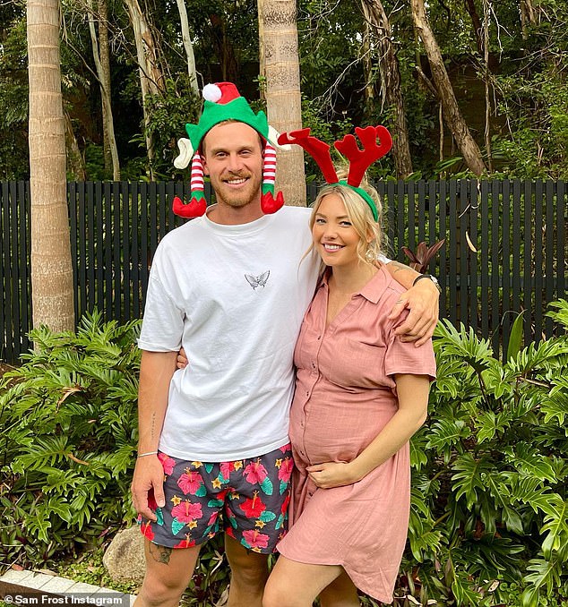 Jordie and fiancée Sam Frost are expecting their first child in six weeks – they met through Sam's brother Alex, who co-starred in Survivor with Jordie.