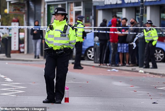 WEMBLEY: Officers at the scene of one of London's fatal stabbings, east in Sudbury Town on October 30