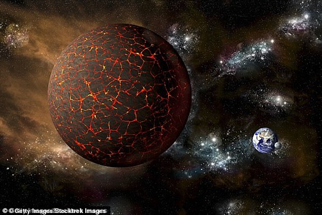 Peculiar: Nibiru (pictured in an artist's impression), sometimes also referred to as Planet X, is a different hypothesised planet on the edge of our solar system