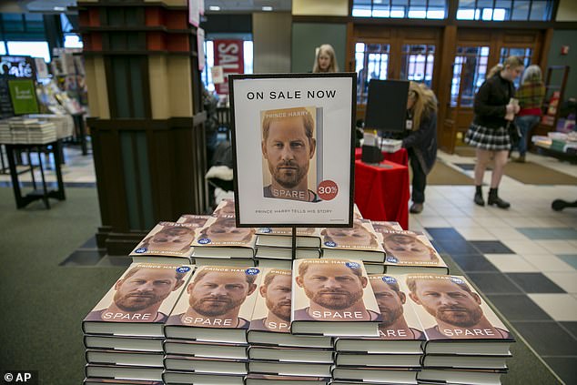 The Duke of Sussex's autobiography has sold 750,000 copies in all formats (print, audio and eBook) in the UK since its publication on January 10.