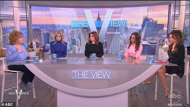 Behar (left) with co-hosts on Friday's show.  Alyssa Farah Griffin (right) seemed to grow after Behar's comments on Friday's show, saying she was 