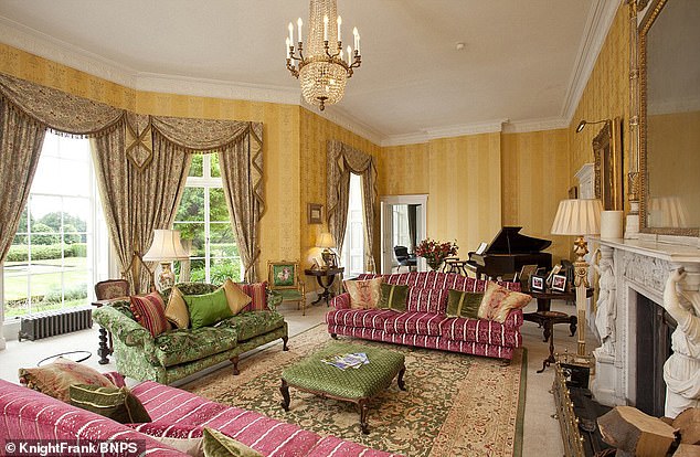 The house also has a cinema room, a neoclassical library and Nicky Haslam wallpaper in the bedrooms.