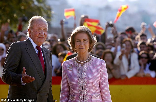 Juan Carlos (left) had a five-year affair with Mrs. zu Wittgenstein-Sayn, which took place while he was allegedly separated from his wife Queen Sofia (right)