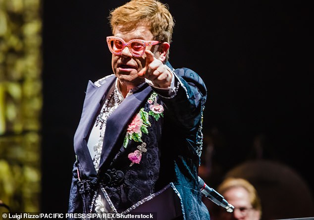 Elton spends his days working closely with charities close to his heart, walking red carpets and attending royal weddings.