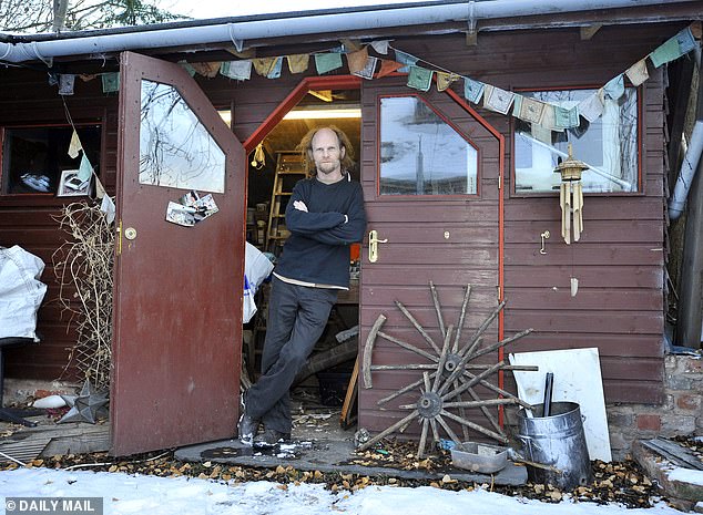 Once money was so tight that he rented his house and built a garden shed to live in for a year, worshiping Hare Krishna and living on vegetables donated by friends.