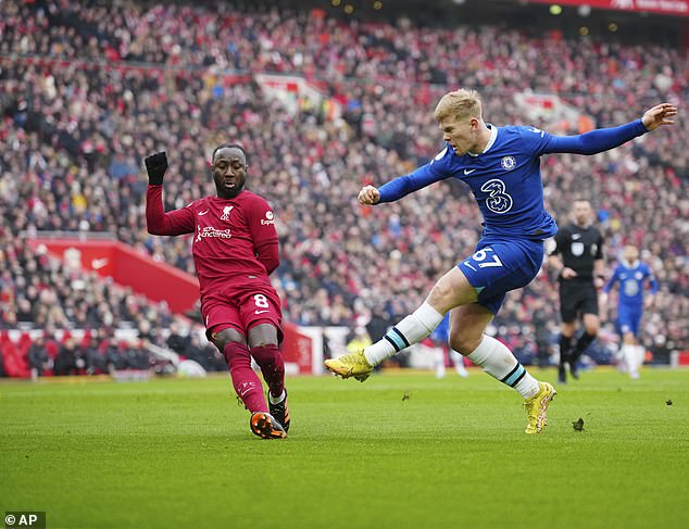 Chelsea youngster Lewis Hall impressed in midfield with his energy and drive throughout.