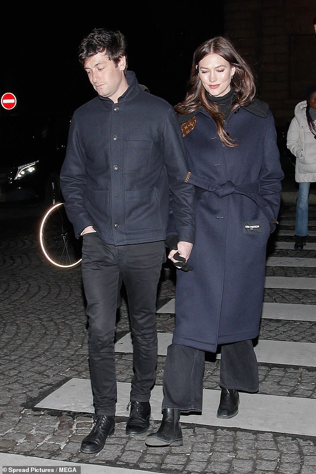 Date night: And the couple have been enjoying fashion week in the French capital as they took off on a sweet date night on Friday night.