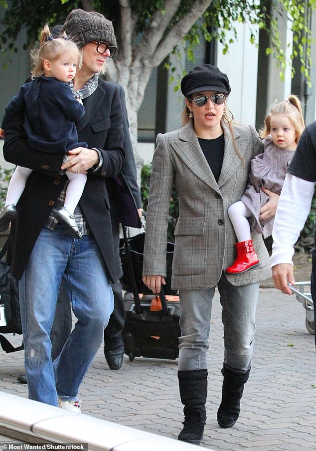 Relationship: The guitarist, 61, married Lisa Marie in 2006 and they had twins Finley and Harper Vivienne, 14, (all pictured in 2011) in 2009, but separated in 2016 before a bitter divorce battle