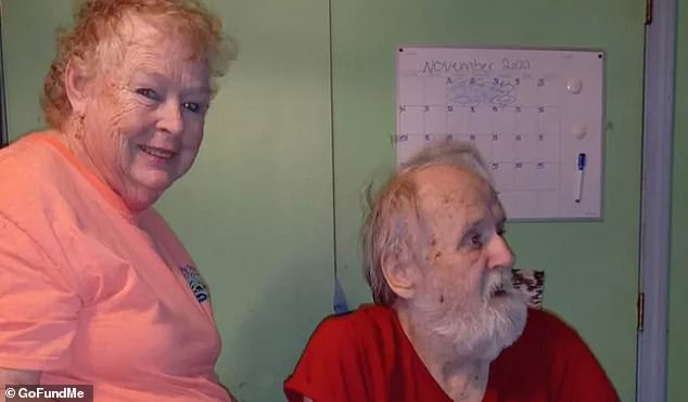 Lillian, 72, had just collected Lloyd from the hospital after heart surgery.  The 77-year-old man was in a hospice and was only given three months to live.