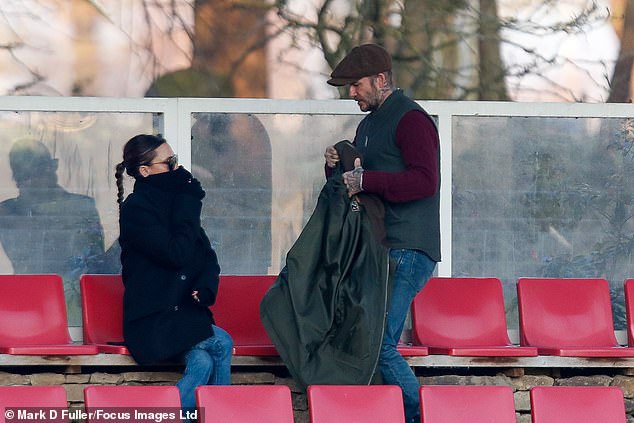 Match: Romeo's Brentford B played a friendly match against Huddersfield Town with his famous parents showing their support.