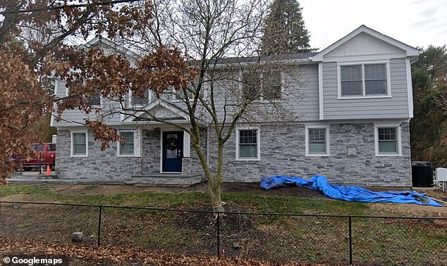 The couple had been living together in Oyster Bay, Long Island.  His marital home is in the photo.