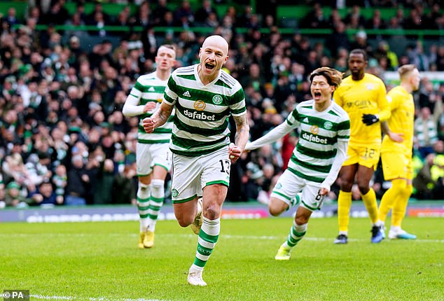 Aaron Mooy put Celtic on the rise when he scored from a penalty in the 18th minute