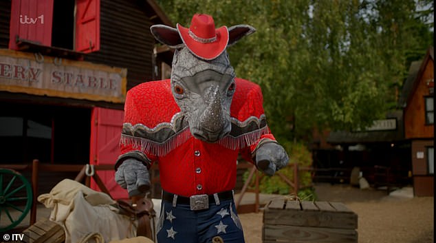 Cowboy: Rhino was next to the stage and gave a collection of hints that he was someone from the US, with references to the Big Apple and a western costume.