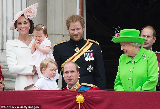 It is unclear if Prince Harry (centre) and Meghan Markle will attend King Charles's coronation in May.