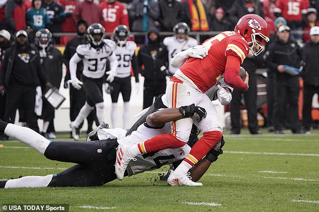 Mahomes suffered the ankle injury during the first quarter of the playoff game Saturday night.