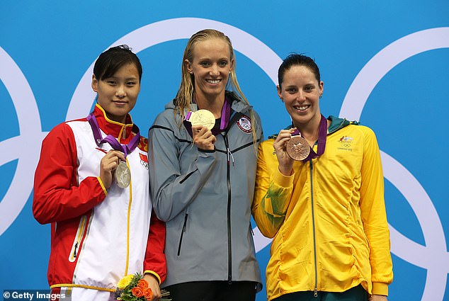 Alicia's haul of five medals at the London 2012 Olympics puts her in the company of fellow Aussies Ian Thorpe and Shane Gould in a single Olympiad (pictured with bronze at the London 2012 Olympics)