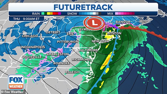 Depending on where the winter weather line forms, some regions could see heavy snowfall if temperatures are cold enough.