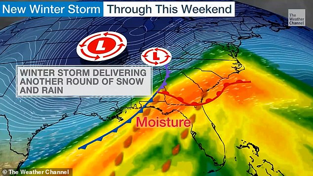 Forecasters say a significant system is expected to bring snow in a storm stretching nearly 2,000 miles from Texas to Maine, bringing heavy rain and strong winds.