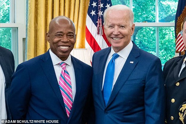 Adams, 61, who once referred to himself as the 'Biden of Brooklyn', has 'repeatedly' told confidants that he is considering a run for the top job and believes he could 'win', the sources said. in May of last year.