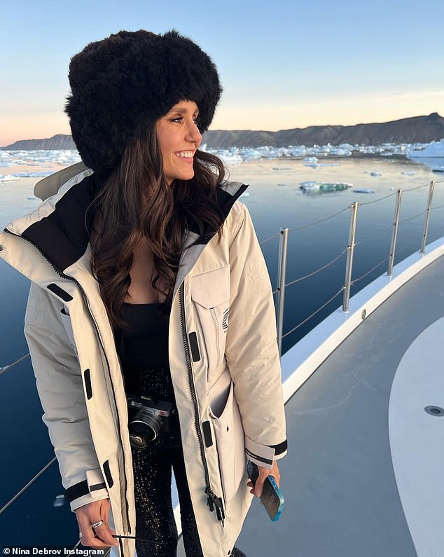 Panoramic: Snapshots shared by The Vampire Diaries alum showed panoramic views of the icy landscape around her.